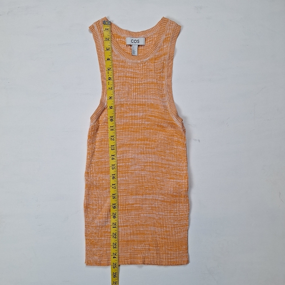 COS Orange Ribbed Tank Top - Picture 6 of 9